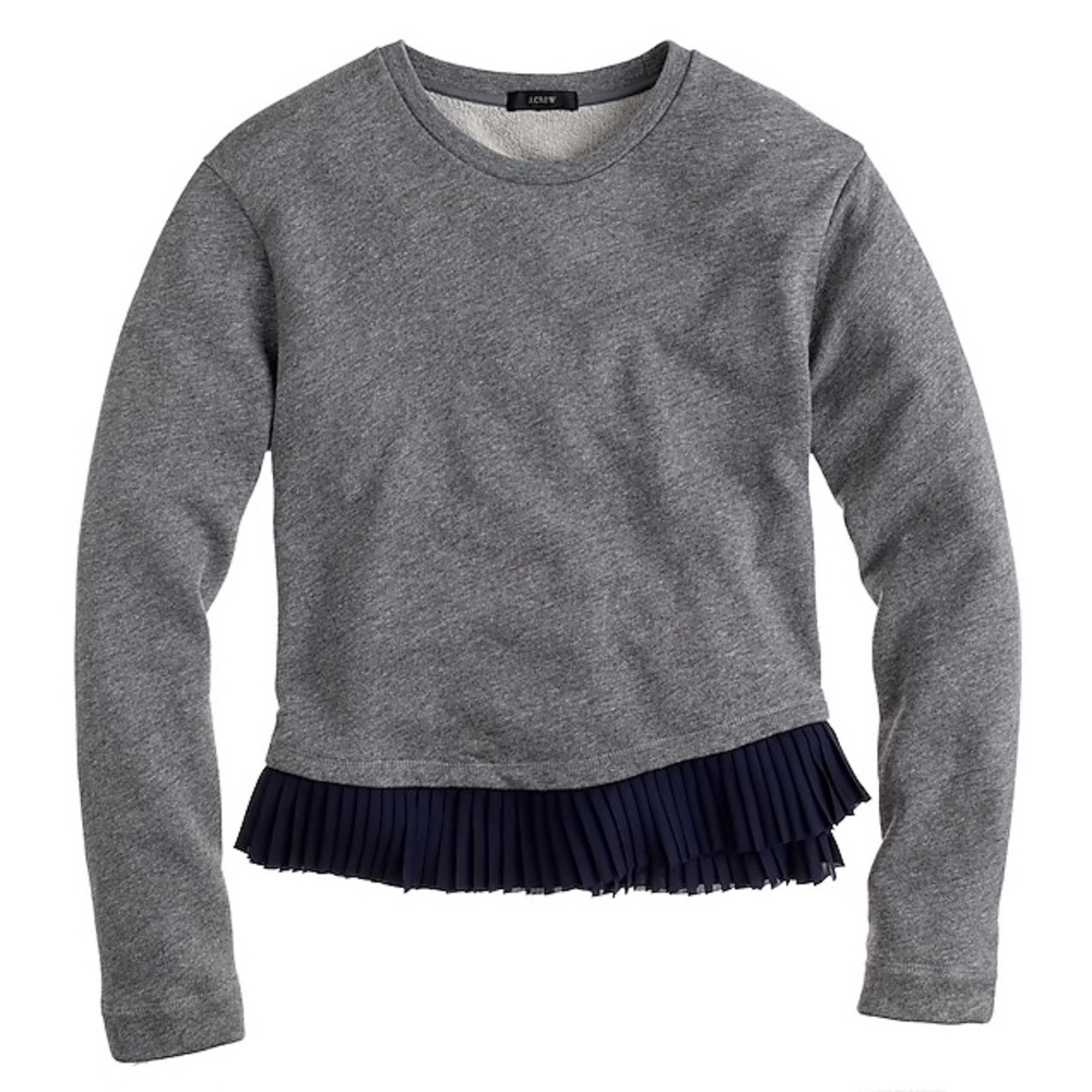 J. Crew Ruffle Hem Sweatshirt